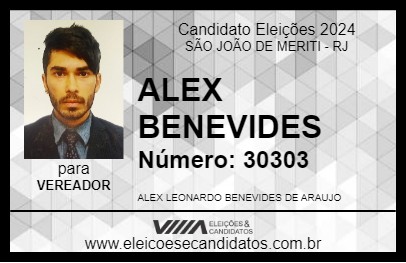 Candidato ALEX BENEVIDES 2024 - SÃO JOÃO DE MERITI - Eleições