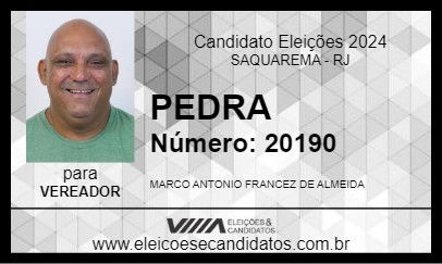 Candidato PEDRA 2024 - SAQUAREMA - Eleições