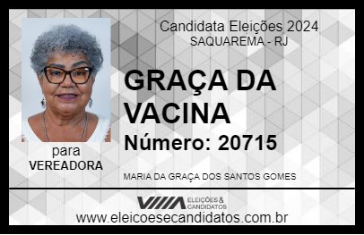 Candidato GRAÇA DA VACINA 2024 - SAQUAREMA - Eleições