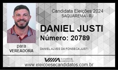 Candidato DANIEL JUSTI 2024 - SAQUAREMA - Eleições