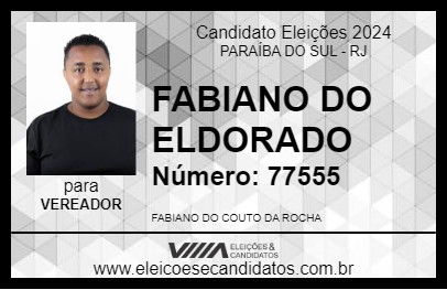 Candidato FABIANO DO ELDORADO 2024 - PARAÍBA DO SUL - Eleições