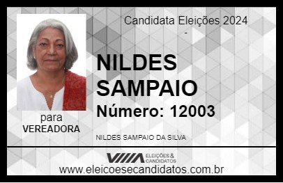 Candidato NILDES SAMPAIO 2024 - RIO DE JANEIRO - Eleições