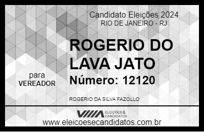 Candidato ROGERIO DO LAVA JATO 2024 - RIO DE JANEIRO - Eleições