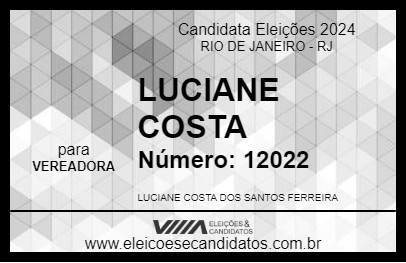 Candidato LUCIANE COSTA 2024 - RIO DE JANEIRO - Eleições