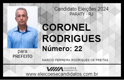 Candidato CORONEL RODRIGUES 2024 - PARATY - Eleições