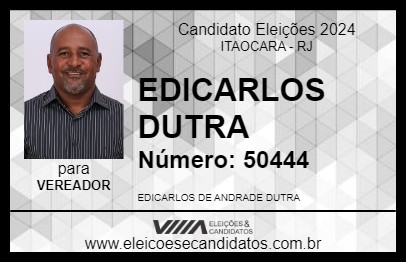 Candidato EDICARLOS DUTRA 2024 - ITAOCARA - Eleições