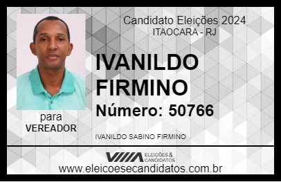 Candidato IVANILDO FIRMINO 2024 - ITAOCARA - Eleições