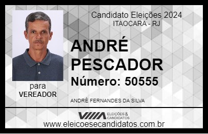 Candidato ANDRÉ PESCADOR 2024 - ITAOCARA - Eleições