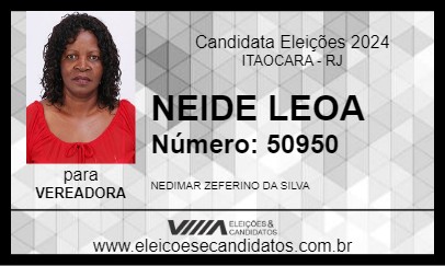 Candidato NEIDE LEOA 2024 - ITAOCARA - Eleições