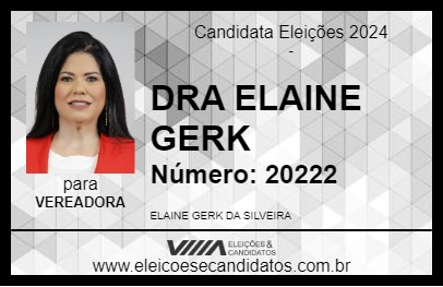 Candidato DRA ELAINE GERK 2024 - RIO DAS OSTRAS - Eleições