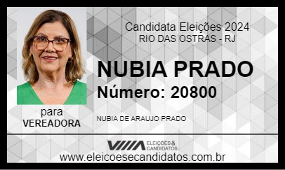 Candidato NUBIA PRADO 2024 - RIO DAS OSTRAS - Eleições