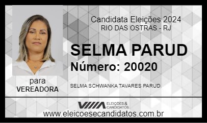 Candidato SELMA PARUD 2024 - RIO DAS OSTRAS - Eleições