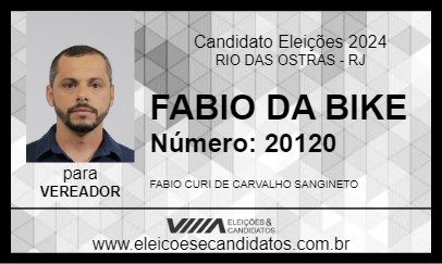 Candidato FABIO DA BIKE 2024 - RIO DAS OSTRAS - Eleições