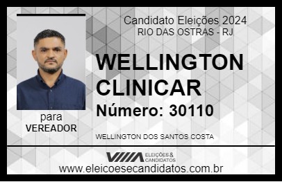 Candidato WELLINGTON CLINICAR 2024 - RIO DAS OSTRAS - Eleições