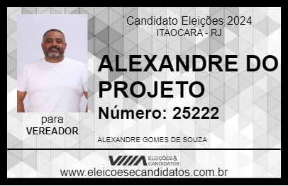 Candidato ALEXANDRE DO PROJETO 2024 - ITAOCARA - Eleições