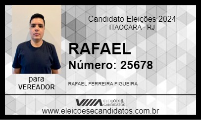 Candidato RAFAEL FERREIRA 2024 - ITAOCARA - Eleições