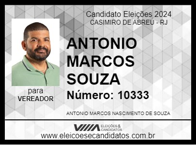 Candidato ANTONIO MARCOS SOUZA 2024 - CASIMIRO DE ABREU - Eleições