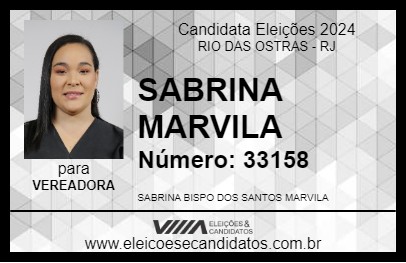 Candidato SABRINA MARVILA 2024 - RIO DAS OSTRAS - Eleições