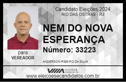 Candidato NEM DO NOVA ESPERANÇA 2024 - RIO DAS OSTRAS - Eleições