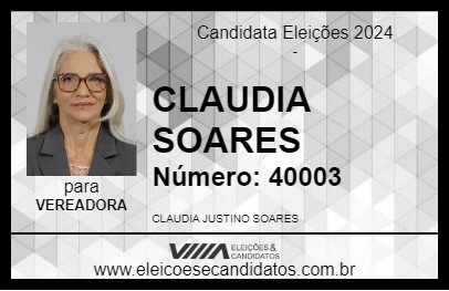 Candidato CLAUDIA SOARES 2024 - RIO DAS OSTRAS - Eleições