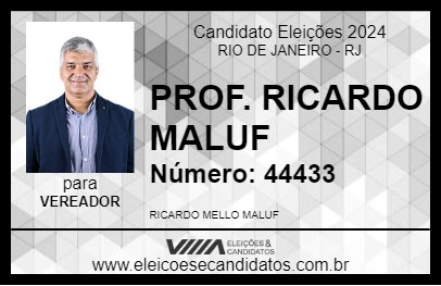 Candidato PROF. RICARDO MALUF 2024 - RIO DE JANEIRO - Eleições