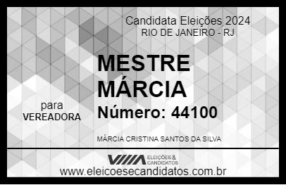 Candidato MESTRE MÁRCIA 2024 - RIO DE JANEIRO - Eleições