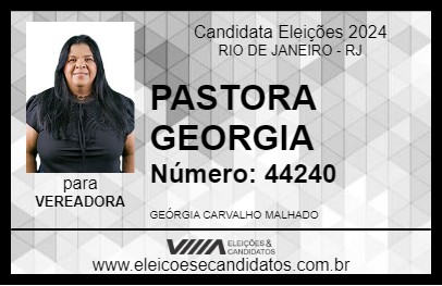 Candidato PASTORA GEORGIA 2024 - RIO DE JANEIRO - Eleições