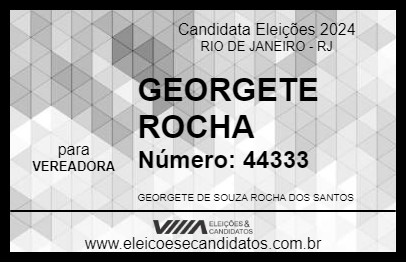 Candidato GEORGETE ROCHA 2024 - RIO DE JANEIRO - Eleições