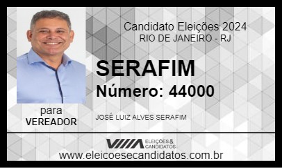 Candidato SERAFIM 2024 - RIO DE JANEIRO - Eleições