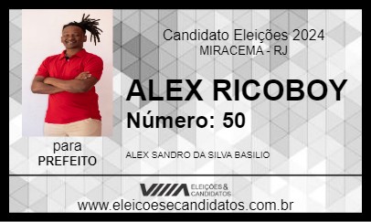 Candidato ALEX RICOBOY 2024 - MIRACEMA - Eleições