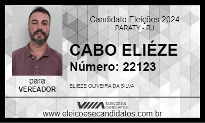 Candidato CABO ELIÉZE 2024 - PARATY - Eleições