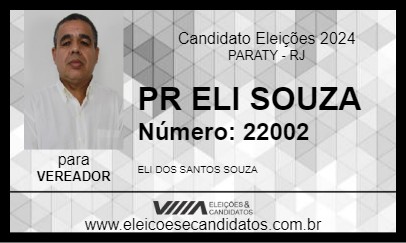 Candidato PR ELI SOUZA 2024 - PARATY - Eleições