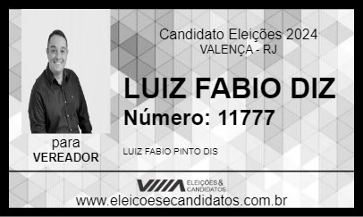 Candidato LUIZ FABIO DIZ 2024 - VALENÇA - Eleições