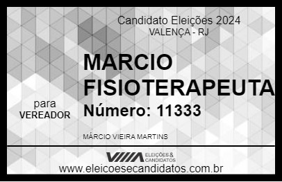 Candidato MARCIO FISIOTERAPEUTA 2024 - VALENÇA - Eleições