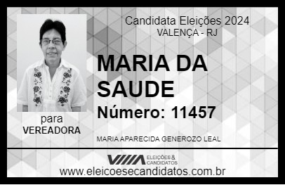 Candidato MARIA DA SAUDE 2024 - VALENÇA - Eleições