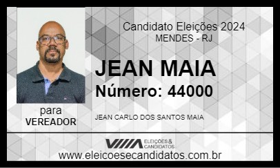 Candidato JEAN MAIA 2024 - MENDES - Eleições