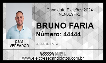 Candidato BRUNO FARIA 2024 - MENDES - Eleições