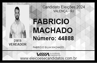 Candidato FABRICIO   MACHADO 2024 - VALENÇA - Eleições