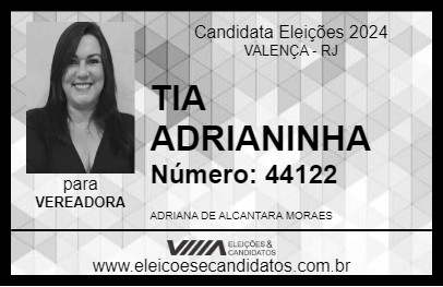 Candidato TIA ADRIANINHA MORAES 2024 - VALENÇA - Eleições