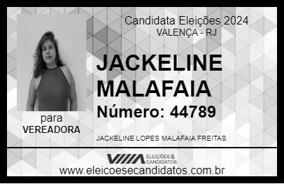 Candidato JACKELINE MALAFAIA 2024 - VALENÇA - Eleições