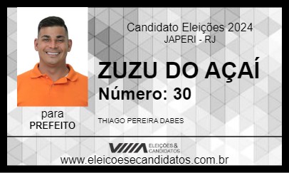 Candidato ZUZU DO AÇAÍ 2024 - JAPERI - Eleições