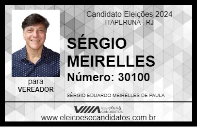 Candidato SÉRGIO MEIRELLES 2024 - ITAPERUNA - Eleições