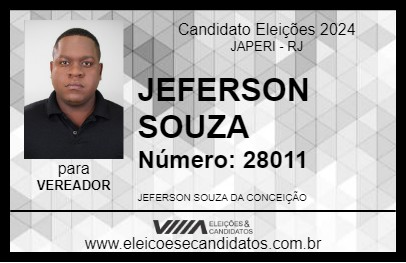 Candidato JEFERSON SOUZA 2024 - JAPERI - Eleições