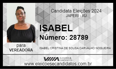 Candidato ISABEL 2024 - JAPERI - Eleições