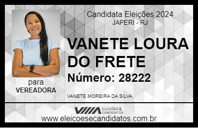 Candidato VANETE MOREIRA 2024 - JAPERI - Eleições