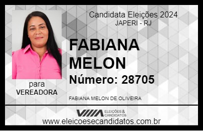 Candidato FABIANA OLIVEIRA 2024 - JAPERI - Eleições