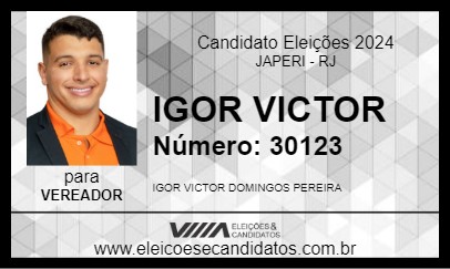 Candidato IGOR VICTOR 2024 - JAPERI - Eleições