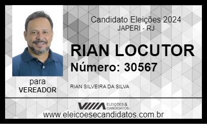 Candidato RIAN LOCUTOR 2024 - JAPERI - Eleições