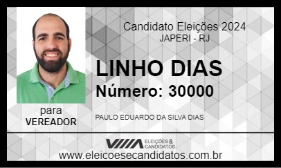 Candidato LINHO DIAS 2024 - JAPERI - Eleições