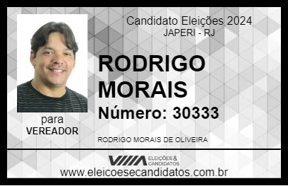 Candidato RODRIGO OLIVEIRA 2024 - JAPERI - Eleições